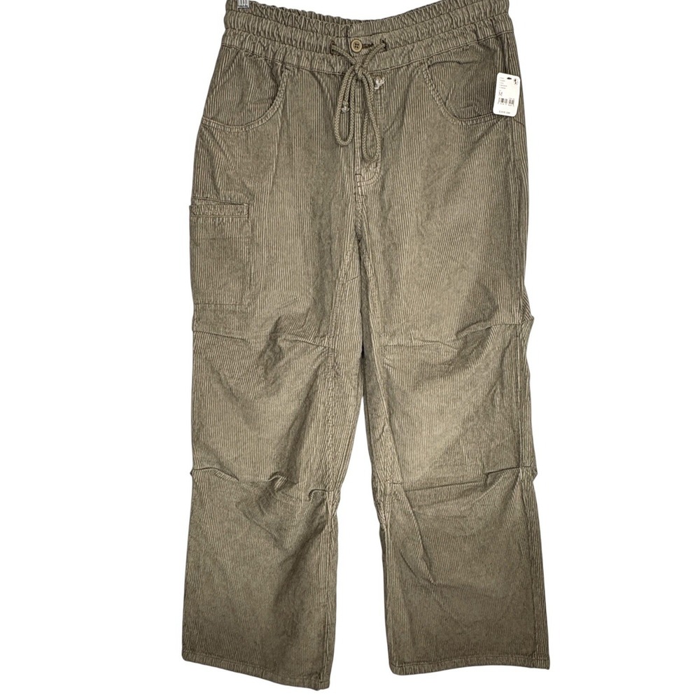 Free People Modern Love Y2k Corduroy Cargo Pants Medium Baggy Indie Grunge NEW